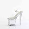 Pleaser - ENCHANT708AQUA04 KnöchelriemenSandale, Poledance Schuhe - Transparent Product image